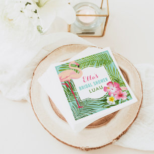 Guardanapo De Papel Chá de panela de Casamento Flamingo, Rosa Tropica