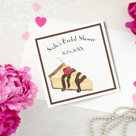 Guardanapo De Papel Chá de panela de Cheesecake de Aquarela