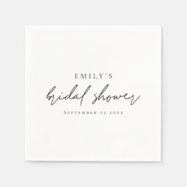 Guardanapo De Papel Chá de panela de Data do Nome de Script Minimalist