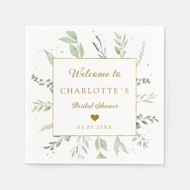 Guardanapo De Papel Chá de panela de eucalipto moderno e elegante (Frente)