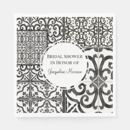 Guardanapo De Papel Chá de panela de Fazenda Rústica de Padrão Branco