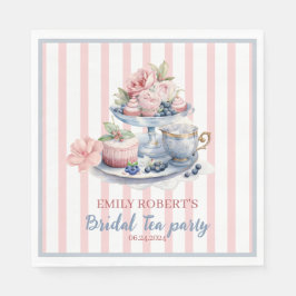 Guardanapo De Papel Chá de panela de festa do chá floral cor-de-rosa c