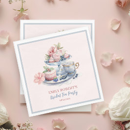 Guardanapo De Papel Chá de panela de festa do chá floral cor-de-rosa c