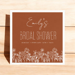 Guardanapo De Papel Chá de panela de flor selvagem queimada