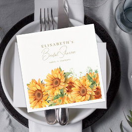 Guardanapo De Papel Chá de panela de flores solares florais elegantes