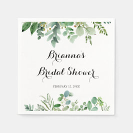 Guardanapo De Papel Chá de panela de Folhagem Botânica Eucalyptus Verd