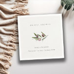 Guardanapo De Papel Chá de panela de Folhagem Mínima Rústica do Branqu<br><div class="desc">Para qualquer outra personalização ou qualquer outro item correspondente,  entre em contato comigo em yellowfebstudio@gmail.com</div>