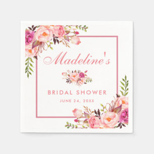 Guardanapo De Papel Chá de panela de Lâmpada Cor Floral Rosa Floral