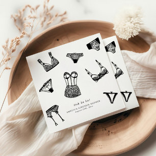 Guardanapo De Papel Chá de panela de Lingerie de Script de Pincel Mode
