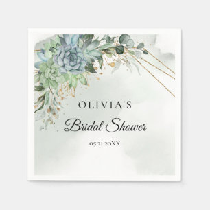 Guardanapo De Papel Chá de panela de ouro de eucalipto, suculento mode