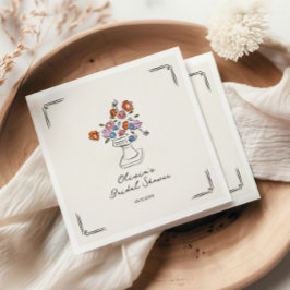 Guardanapo De Papel Chá de panela De Urn Floral Desenhado Pela Mão Qui