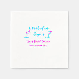 Guardanapo De Papel Chá de panela de videira rosa azul vamos começo