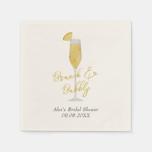 Guardanapo De Papel Chá de panela de Vidro de Cocktail Mimosa Brunch