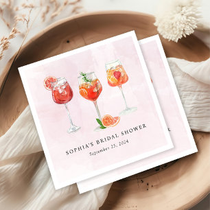 Guardanapo De Papel Chá de panela do Cocktail Watercolor