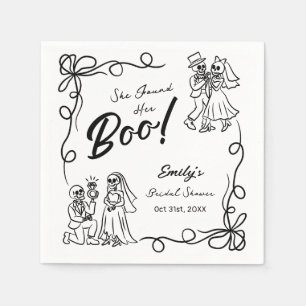 Guardanapo De Papel Chá de panela do Dia das Bruxas Whimsical Desenhad