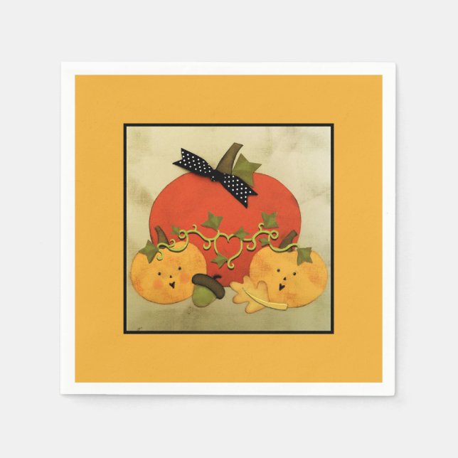 Guardanapo De Papel Chá de panela do Halloween de outubro (Frente)