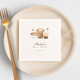 Guardanapo De Papel Chá de panela do Tema do Café Elegante Moderno