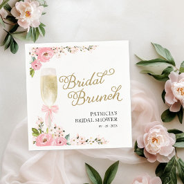 Guardanapo De Papel Chá de panela Dourado cor-de-rosa Bridal Floral Br