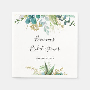 Guardanapo De Papel Chá de panela Dourado de Verde Tropical