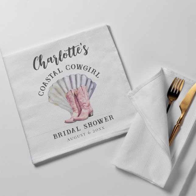 Guardanapo De Papel Chá de panela Elegante de Cowgirl Costeira (Criador carregado)
