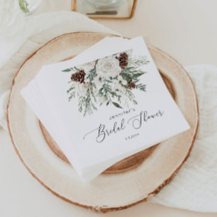 Guardanapo De Papel Chá de panela elegante Evergreen