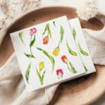 Guardanapo De Papel Chá de panela Elegante Primavera<br><div class="desc">Papel para Chá de panela de Tulipas de Flor Elegante Primavera</div>