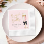Guardanapo De Papel Chá de panela Elegante rosa Brunch e Bubble<br><div class="desc">Elevem seu chá de panela com esses Brunch Rosa e Napkins Bubble,  projetados para um toque elegante e festivo. Perfeito para bruxas,  celebrações noivas ou festas de temas cor-de-rosa. Design do Partido Cava.</div>
