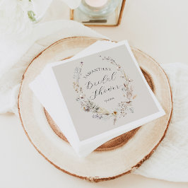 Guardanapo De Papel Chá de panela Elegante Rustico de Wildflower Boho
