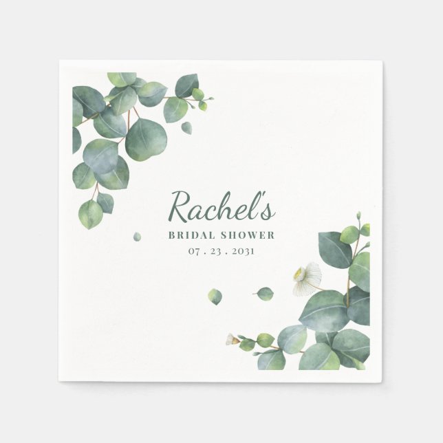 Guardanapo De Papel Chá de panela Eucalyptus - Papel personalizado (Frente)