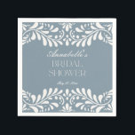 Guardanapo De Papel Chá de panela Fiesta do Azulejo Talavera Azul Dust<br><div class="desc">Todo mundo ama uma festa! Esta coleção é uma maravilhosa mistura de elegância e herança cultural, inspirada nos tradicionais padrões azulejos mexicanos de Talavera. A terra empoeirada, azul Terracotta, fronteira floral, exude sofisticação e um toque de charme festivo, fazer perfeito para sua celebração inspirada em espanhol ou mexicano. Quer esteja...</div>