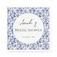 Chá de panela Floral Azul Elegante