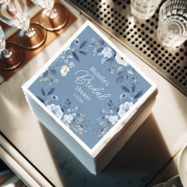 Guardanapo De Papel Chá de panela Floral Azul Moderno