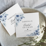 Guardanapo De Papel Chá de panela Floral Bohemian Azul<br><div class="desc">Personalize este "Napkin" de Chá de panela Floral Boêmiano Azul e Dusty, de aquarela, para adicionar um toque especial. Este design de alta qualidade é fácil de personalizar para ser exclusivamente seu! (1) Para mais personalização, clique no botão "Personalizar" e use a nossa ferramenta design para modificar este modelo. (2)...</div>