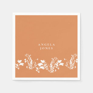 Guardanapo De Papel Chá de panela Floral Branco de Verão