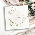Guardanapo De Papel Chá de panela Floral de Ferida Floral da Prava Sua<br><div class="desc">Coleção de Tema Floral do Meadow Blush Watercolor.- é um roteiro elegante de aquarela Ilustração de flores suaves e delicadas do campo perfeito para sua primavera de verão e suas festas de casamento no país. É muito fácil personalizar, com seus detalhes pessoais. Se você precisar de outro produto ou personalização...</div>