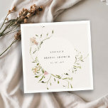 Guardanapo De Papel Chá de panela Floral de Ferida Floral da Prava Sua<br><div class="desc">Coleção de Tema Floral do Meadow Blush Watercolor.- é um roteiro elegante de aquarela Ilustração de flores suaves e delicadas do campo perfeito para sua primavera de verão e suas festas de casamento no país. É muito fácil personalizar, com seus detalhes pessoais. Se você precisar de outro produto ou personalização...</div>