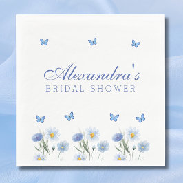 Guardanapo De Papel Chá de panela Floral de Flores de Borboleta Azul