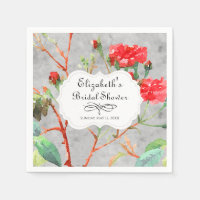 Chá de panela Floral de Rosa de Coral Vintage