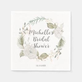 Guardanapo De Papel Chá de panela Floral de Wreath Elegante