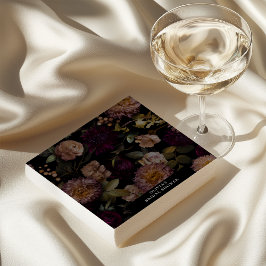 Guardanapo De Papel Chá de panela Floral Dramático Escuro e Moody