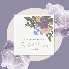 Guardanapo De Papel Chá de panela Floral e Buquê verde