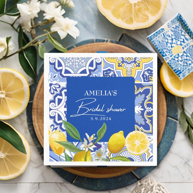 Guardanapo De Papel Chá de panela Floral Elegante Mediterrânica Lemon (Criador carregado)