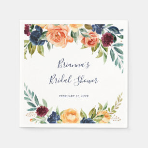Guardanapo De Papel Chá de panela Floral Elegante Multicolor Napkins