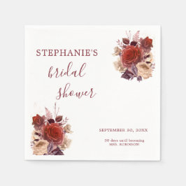 Guardanapo De Papel Chá de panela Floral Elegante Watercolor