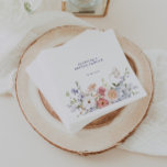 Guardanapo De Papel Chá de panela Floral Primavera lavanda<br><div class="desc">Núcleos de chá de panela floral pastel elegantes,  apresentando um design de fronteira colorido com flores púrpura,  lavanda,  pêssego e pastel azul. Perfeito para um chá de panela de jardim com um tema "amor está em flor".</div>