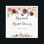 Guardanapo De Papel Chá de panela Floral Primavera Púrpura Rosa Brilha<br><div class="desc">Estes guardanapos primavera florais roxos,  cor-de-rosa,  roxos,  são perfeitos para um chá de casamento simples. O design pintado à mão apresenta folhas verdes,  cor-de-rosa deslumbrante,  pincelada,  púrpura,  vermelha,  branca e lenhosa,  pessoas bem organizadas em pequenos buquês fofos.</div>