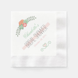 Guardanapo De Papel Chá de panela Floral Verde Cor-de-Rosa Espelho