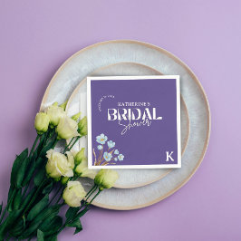 Guardanapo De Papel Chá de panela Floral Vintage Blue Watercolor