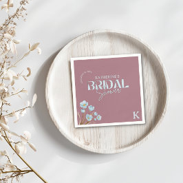 Guardanapo De Papel Chá de panela Floral Vintage Blue Watercolor