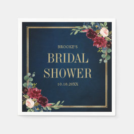 Guardanapo De Papel Chá de panela Geométrico Marinho Blush Floral